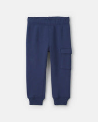 Toddler Boy 2-Piece Color Block Fleece Pullover & Pant Set - Navy Blue/Green