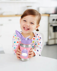 Zoo Stainless Steel Little Kid Straw Bottle - Narwhal