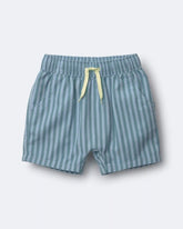 Toddler Boy Playground Shorts in Stripes - Blue