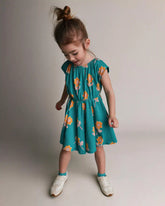 Toddler Girl Avenue Twirlâ„¢ Dress in Floral Print - Teal