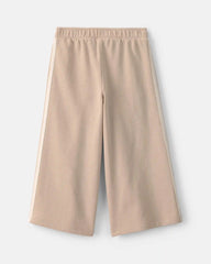 Toddler Girl French Terry Wide-Leg Pants - Tan