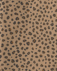 Girls Leopard Twill Pants - Brown