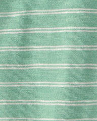 Baby Short-Sleeve Romper Made with Organic Cotton in Stripes