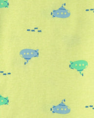 Baby Boy Pufferfish 100% Cotton 4-Piece Pajama Set - Blue/Green