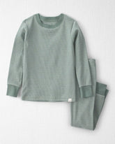 Toddler 2-Piece Organic Cotton Ribbed Pajamas in Stripes