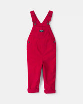 Toddler Girl Corduroy Overalls - Red
