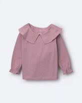 Toddler Girl Peter Pan Collar Top - Mauve