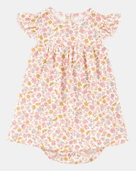 Baby 2-Piece Bodysuit Dress & Cardigan Set