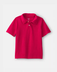 Boys 3-Pack Uniform Piqué Polo Shirts - Red