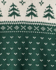 Kids Organic Cotton Fair Isle Sweater Knit Pullover