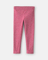Toddler Girl Floral Cotton Pull-On Stretch Leggings - Pink