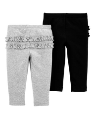 Baby 4-Pack Ruffle-Detail Cotton Pants