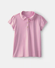 Girls 2-Pack Uniform Polo Shirts - Pink