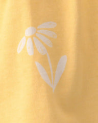 Baby Girl 3-Piece Flower Outfit Set - Yellow/White