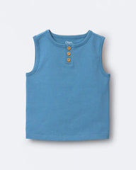 Toddler Henley Tank - Blue