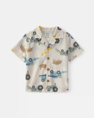 Toddler Boy 2-Piece Farm Short-Sleeve Pajama Set