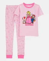 Girls Super Mario Brosâ„¢ Snug Fit Cotton 2-Piece Pajamas - Pink