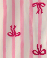 Toddler Girl 2-Piece Bows Loose Fit Pajama Set - Pink