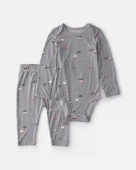 Baby 2-Piece Halloween PurelySoft™ Long-Sleeve Bodysuit & Pant Set - Grey