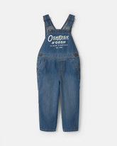 Toddler Logo Denim Overalls - Dark Wash