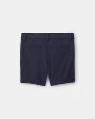 Toddler Girl Uniform Ponte Knit Shorts - Navy