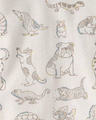 Baby 2-Piece Organic Cotton Ribbed Pajama Set in Pet Print