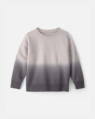 Boys Ombre French Terry Pullover Sweatshirt - Grey