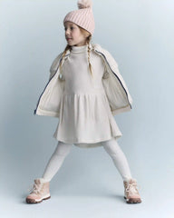 Toddler Sherpa Ski Puffer Vest - Cream