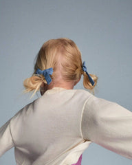 Toddler Girl 2-Pack Bow Hair Clips in Chambray - Blue