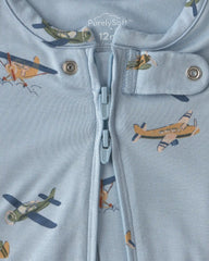 Baby Boy 2-Pack PurelySoft™ Vintage Plane Rompers - Blue