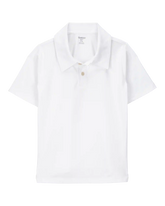 Kid Active Uniform Polo Shirt in Moisture Wicking BeCoolâ„¢ Fabric - White