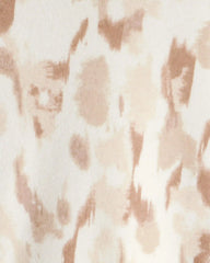Girls DayDream Fleece Leopard Print Hooded Zip-Up Jacket - Cream