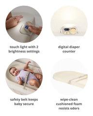Nursery Style Light-Up Changing Pad & Diaper Tracker - Oat