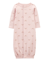Baby Girl Preemie Rainbow Cotton Sleeper Gown