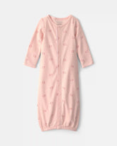 Baby Girl Sheep Long-Sleeve Sleeper Gown - Pink