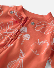 Baby Organic Cotton Sleep & Play Pajamas in Autumn Gourds