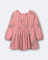 Toddler Girl Avenue Twirlâ„¢ Ruffle Dress in Popcorn Print - Light Pink