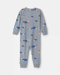 Toddler Boy 1-Piece Cars DreamPlush Snug Fit Pajama - Blue