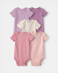 Baby Girl 9-Piece Bodysuits & Pants Set - Pink/Purple/Ivory