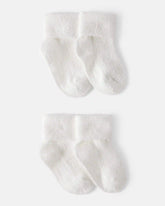 Baby 4-Pack Foldover Chenille Booties