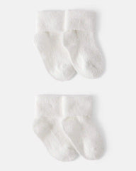Baby 4-Pack Foldover Chenille Booties