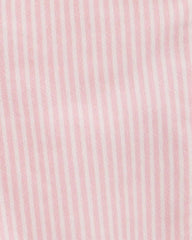 Toddler Knit Denim Hickory Stripe Overalls - Pink