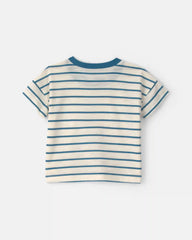 Baby Boy 2-Piece Striped Short-Sleeve Top & Pant Set