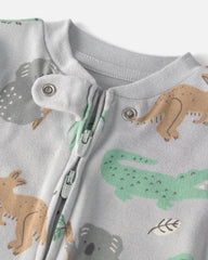 Baby Organic Cotton Sleep & Play Pajama in Aussie Friends