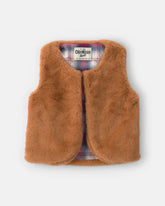 Toddler Girl Faux Fur Vest - Brown