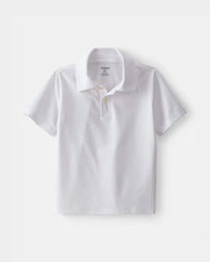 Toddler Boy 3-Pack Uniform Active Polo Shirts - White