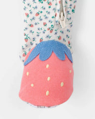 Toddler Girl Strawberry 100% Cotton Snug Fit 1-Piece Pajama