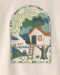 Toddler Boy 'Get Outside' Graphic Tee - Cream