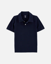 Boys Pique Uniform Polo Shirt - Navy