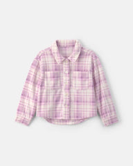Girls Plaid Fleece Fashion Jacket